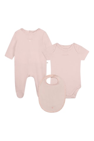 Conjunto de 3 piezas de algodón orgánico - Rosa - Carrément Beau