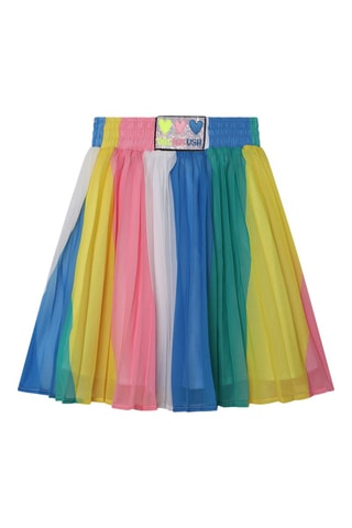 Falda plisada - Rosa y azul