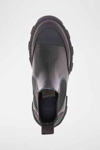 Botins Chelsea em couro de vitelo - Preto