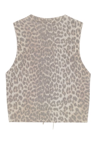 Colete em alpaca e lã - Bege