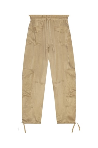 Calças de cintura alta - Bege