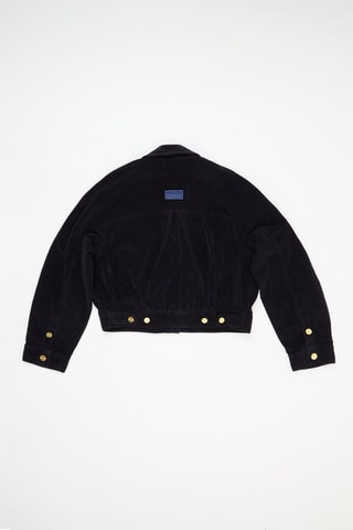 Casaco em veludo em algodão biológico - Azul-escuro