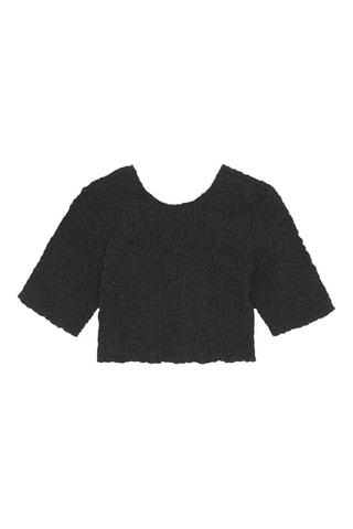 Crop top em algodão biológico - Preto