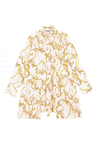 Vestido direito em algodão biológico - Cru