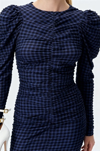 Vestido justo - Azul-cobalto