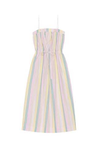 Vestido midi em algodão biológico - Multicor