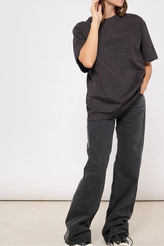 T-shirt em algodão biológico - Cinzento-escuro