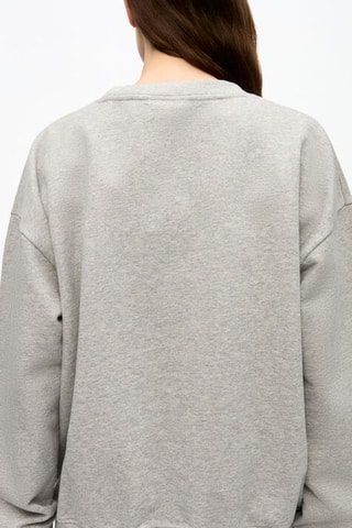 Sweat em algodão biológico - Cinzento mesclado