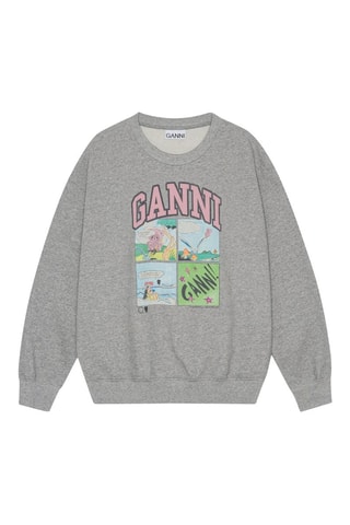 Sweat em algodão biológico - Cinzento mesclado