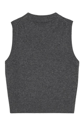 Camisola sem mangas em lã - Cinzento-escuro