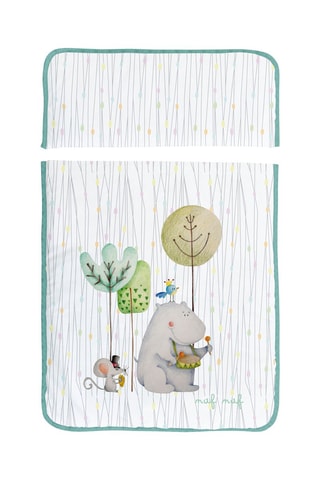 Berceau et linge de lit Happy Hipo - Dès la naissance - 5 pièces - Blanc