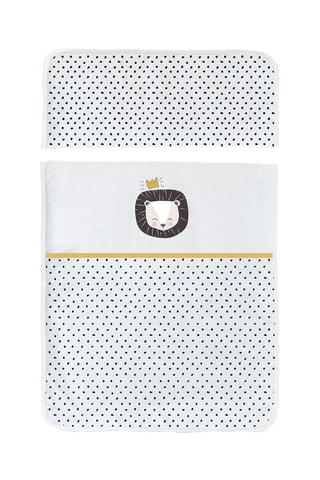 Berceau et linge de lit My Lion King - Dès la naissance - 5 pièces - Blanc et jaune