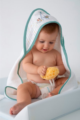 Sortie de bain Happy Hipo - 100 x 100 cm - Blanc