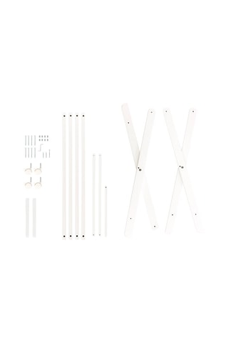 Berceau et linge de lit Très Chic - Dès la naissance - 5 pièces - Blanc et rose