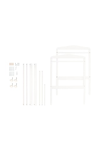 Mini berceau - 76 x 51 x 70 cm - Blanc et vert