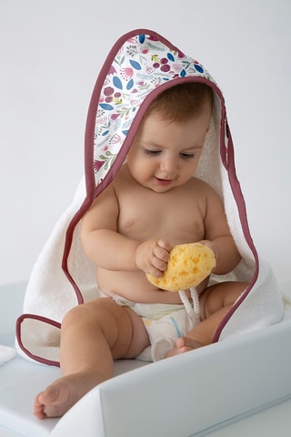 Sortie de bain et gant de toilette Dulces Sueños - 75 x 75 cm - Dès 24 mois - Blanc