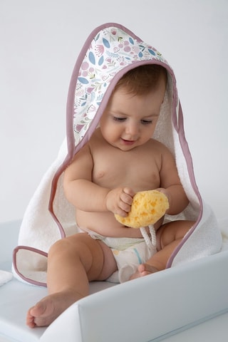 Sortie de bain et gant de toilette Dulces Sueños - 75 x 75 cm - Dès 24 mois - Rose