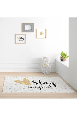 Vloerkleed Stay Magical 110 x 150 cm - Vanaf 36 Maanden - Mosterdgeel