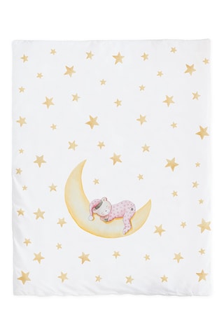 Beukenhouten Aanschuifwieg, Dekbed en Bedomrander Marlon Rosa - T/m 9 Maanden - 15 kg - Roze