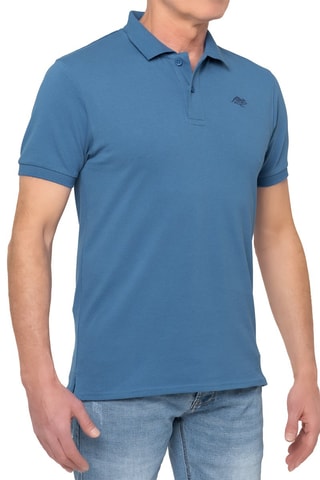 Polo regular Solid Color - Bleu