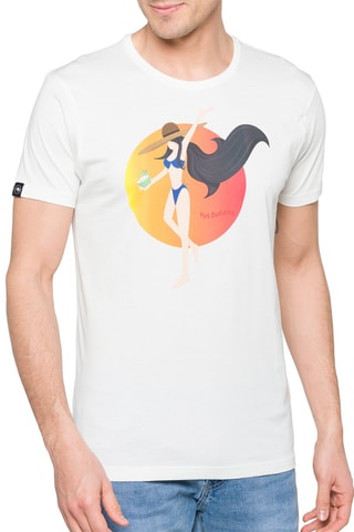 T-shirt regular Tangerine - Blanc