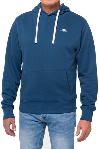 Sweat à capuche regular Lizard - Bleu et blanc