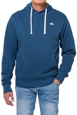 Sweat à capuche regular Lizard - Bleu et blanc