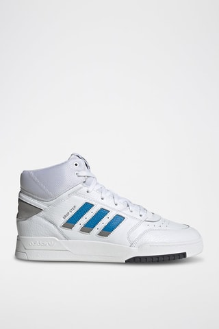 Baskets montantes en cuir Drop Step - Blanc et ciel