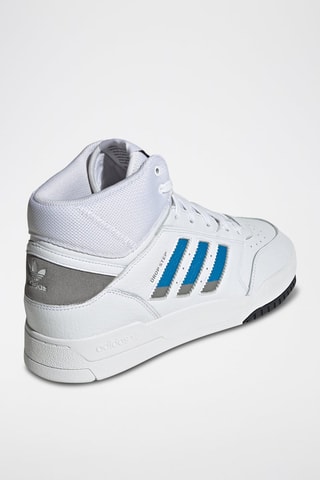 Baskets montantes en cuir Drop Step - Blanc et ciel