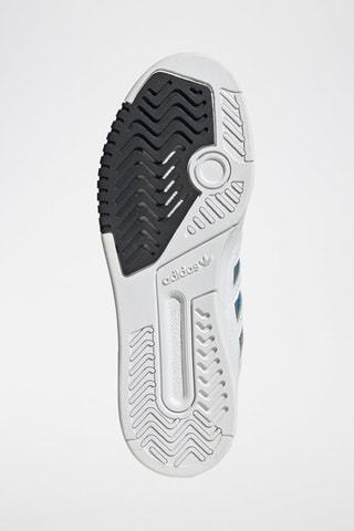 Baskets montantes en cuir Drop Step - Blanc et ciel