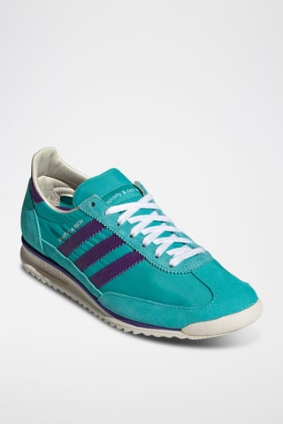 Baskets en nubuck - Turquoise