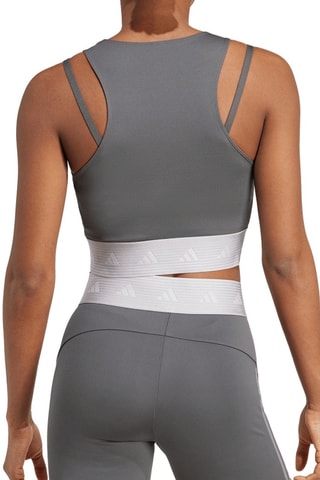 Débardeur cropped d’entraînement Hyperlam - Gris foncé - Adidas