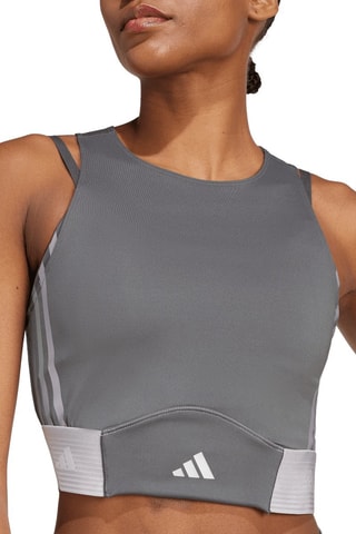 Débardeur cropped d’entraînement Hyperlam - Gris foncé - Adidas