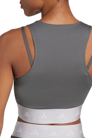 Débardeur cropped d’entraînement Hyperlam - Gris foncé - Adidas