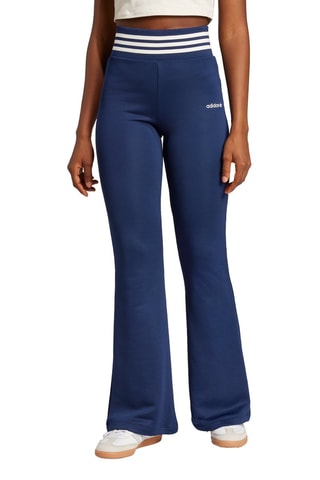 Pantalon flare taille haute - Bleu marine