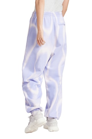 Pantalon ample tie and die - Mauve et écru