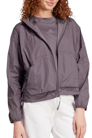 Coupe-vent à capuche City Escape - Gris foncé