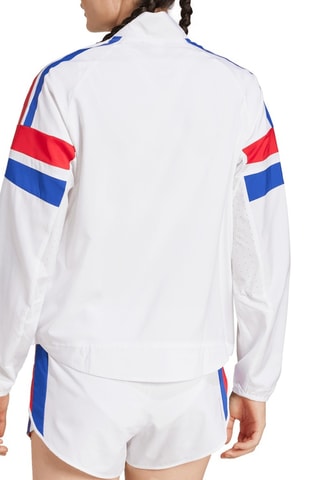Veste de running Adizero Retro - Blanc et rouge
