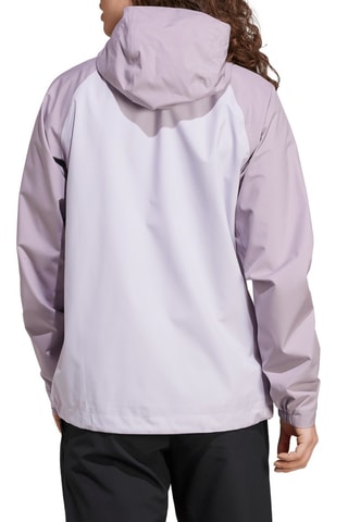 Coupe-vent à capuche - Gris clair et blanc