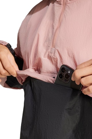 Coupe-vent à capuche - Rose et noir