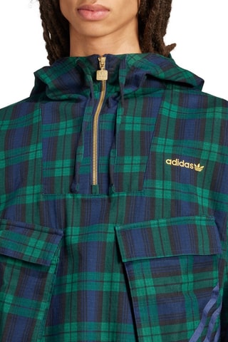 Coupe-vent à capuche - Vert foncé et bleu marine