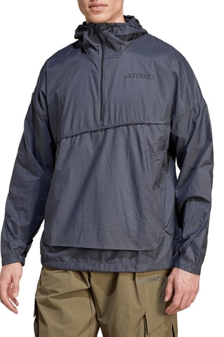 Coupe-vent à capuche Terrex Xploric - Gris foncé