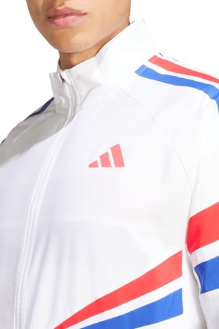 Veste de running - Blanc et bleu roi - Adidas