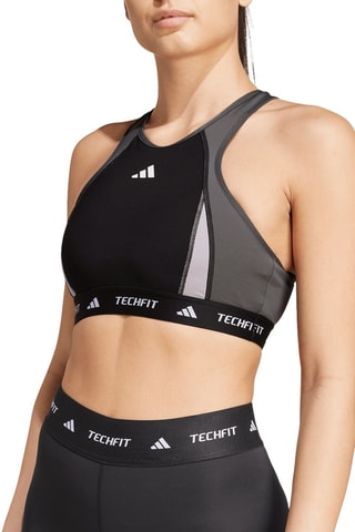 Brassière d’entraînement push-up Techfit Colorblock - Noir