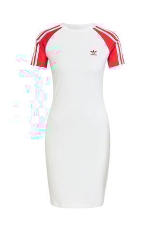 Robe slim Adicolor - Blanc et rouge