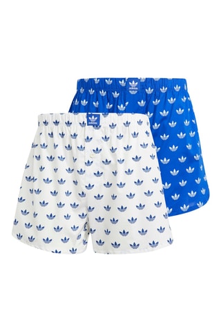 2 boxers - Blanc et bleu roi