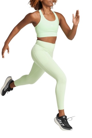 Legging d’entraînement 7/8 taille haute DailyRun - Vert clair