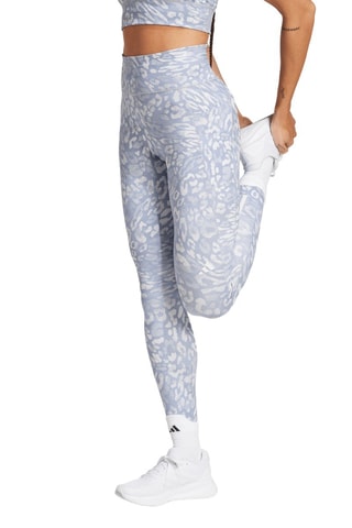 Legging de running taille haute - Bleu clair et blanc