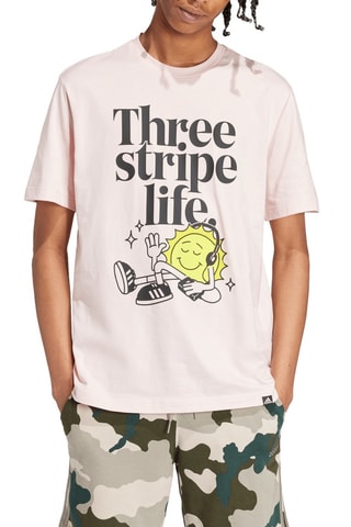 T-shirt regular Positivity - Beige