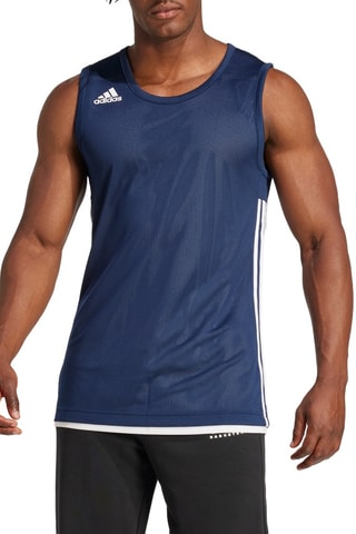 Maillot de basketball réversible 3G Speed R - Bleu marine et blanc